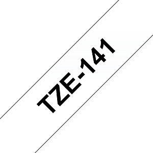 Brother TZe-141 Cinta para rotuladora adhesiva, negro sobre transparente, 18 mm x 8 m Brother TZe-141 Cinta para rotuladora adhesiva, negro sobre transparente, 18 mm x 8 m