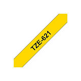 Brother TZe-621 Cinta para rotuladora adhesiva, negro sobre amarillo, 9 mm x 8 m Brother TZe-621 Cinta para rotuladora adhesiva, negro sobre amarillo, 9 mm x 8 m