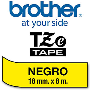 Brother TZe-641 cinta autoadhesiva negro sobre amarillo 18 mm.