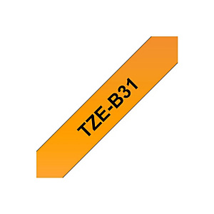 Brother TZe-B31 Cinta autoadhesiva negro sobre naranja fluorescente 12 mm Brother TZe-B31 Cinta autoadhesiva negro sobre naranja fluorescente 12 mm