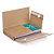 Brown book boxes with adhesive strips and red tear strip, 230x150mm - 1