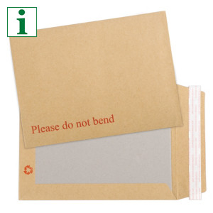 Brown card backed envelopes