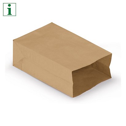 Brown paper bag 200x300x100mm, pack of 250 - 1