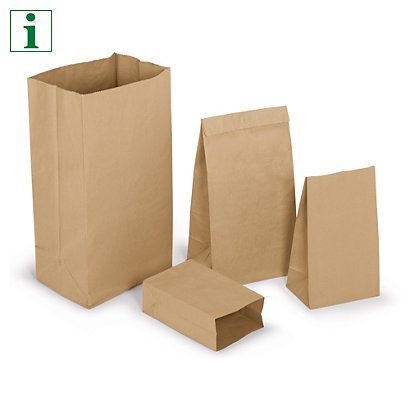 Brown paper bag 250x400x150mm, pack of 250 - 1