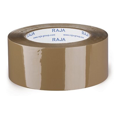 Bruine geluidsarme pp-tape industriële kwaliteit Raja 50mm x 66m - 1