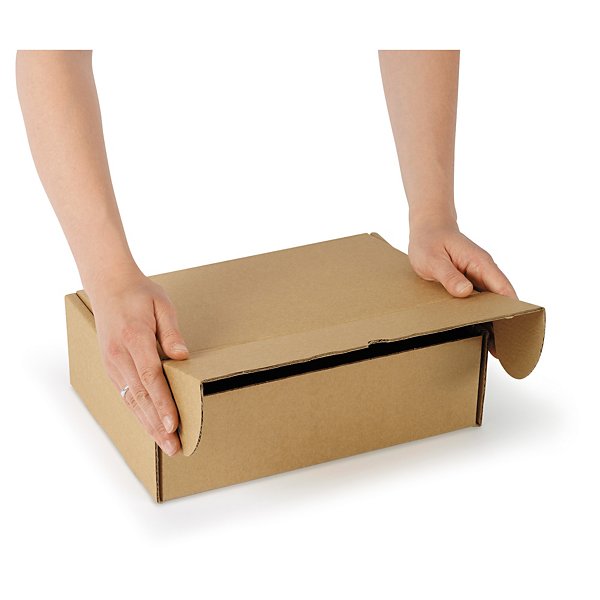 Brune postesker med forsterket lukking 165x335x80 mm - 7