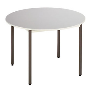 Budget Mesa circular, 110 (Ø) cm, gris / patas antracita Budget Mesa circular, 110 (Ø) cm, gris / patas antracita