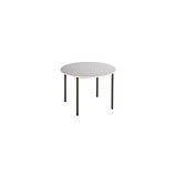 Budget Mesa circular, 110 (Ø) cm, gris / patas antracita Budget Mesa circular, 110 (Ø) cm, gris / patas antracita