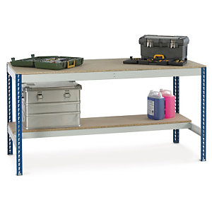 Budget workbenches with 1 shelf