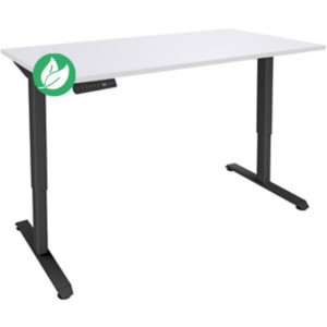 Bureau Actual assis-debout 2 - Réglage électrique en hauteur - L.120 x P.80 cm - Plateau Blanc - Pieds métal Carbone Bureau Actual assis-debout 2 - Réglage électrique en hauteur - L.120 x P.80 cm - Plateau Blanc - Pieds métal Carbone