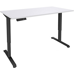 Bureau Actual assis-debout 2 - Réglage électrique en hauteur - L.140 x P.80 cm - Plateau Blanc - Pieds métal Carbone Bureau Actual assis-debout 2 - Réglage électrique en hauteur - L.140 x P.80 cm - Plateau Blanc - Pieds métal Carbone