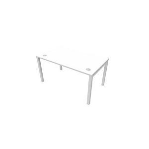 Bureau Burocolor + L.140 x P.80 cm - Plateau Blanc - Pieds Blanc Bureau Burocolor + L.140 x P.80 cm - Plateau Blanc - Pieds Blanc