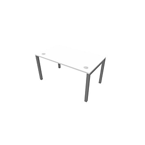 Bureau Burocolor + L.160 x P.80 cm - Plateau Blanc - Pieds Aluminium Bureau Burocolor + L.160 x P.80 cm - Plateau Blanc - Pieds Aluminium