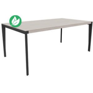Bureau de direction Arold L.160 x P.100 cm - Placage bois orme gris - Piètement métal gris Bureau de direction Arold L.160 x P.100 cm - Placage bois orme gris - Piètement métal gris
