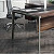 Bureau direction Arold 180 x 100 cm Placage bois Ebène - Piètement métal gris - 5