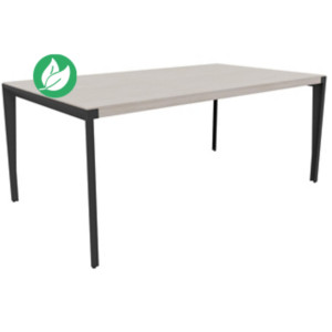 Bureau de direction Arold L.180 x P.100 cm - Placage bois orme gris - Piètement métal gris Bureau de direction Arold L.180 x P.100 cm - Placage bois orme gris - Piètement métal gris
