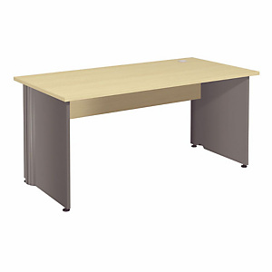 Bureau Droit Activity - L. 160 x P. 80 cm - Plateau Hêtre - Pieds pleins "Anthracite" Bureau Droit Activity - L. 160 x P. 80 cm - Plateau Hêtre - Pieds pleins "Anthracite"