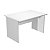 Bureau droit blanc pieds aluminium L 120 cm - 1
