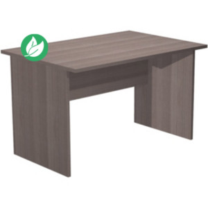Bureau droit Pronto Bois - L.120 x P.80 cm - Plateau Cendre - Pieds panneau Cendre Bureau droit Pronto Bois - L.120 x P.80 cm - Plateau Cendre - Pieds panneau Cendre