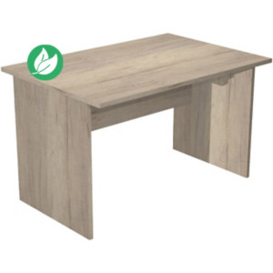 Bureau droit Pronto Bois - L.120 x P.80 cm - Plateau Chêne Canadien - Pieds panneaux Chêne Canadien Bureau droit Pronto Bois - L.120 x P.80 cm - Plateau Chêne Canadien - Pieds panneaux Chêne Canadien