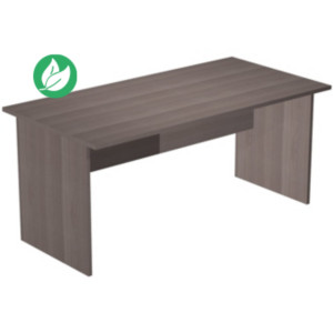 Bureau droit Pronto Bois - L.160 x P.80 cm - Plateau Cendre - Pieds panneau Cendre Bureau droit Pronto Bois - L.160 x P.80 cm - Plateau Cendre - Pieds panneau Cendre