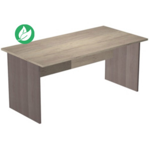 Bureau droit Pronto Bois - L.160 x P.80 cm - Plateau Chêne Canadien - Pieds panneau Cendre Bureau droit Pronto Bois - L.160 x P.80 cm - Plateau Chêne Canadien - Pieds panneau Cendre