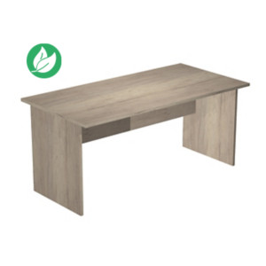 Bureau droit Pronto Bois - L.160 x P.80 cm - Plateau Chêne Canadien - Pieds panneaux Chêne Canadien Bureau droit Pronto Bois - L.160 x P.80 cm - Plateau Chêne Canadien - Pieds panneaux Chêne Canadien