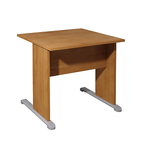 Bureau droit Pronto Bois - L.80 x P.80 cm - Plateau Aulne - Pieds L Aulne