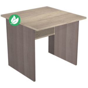 Bureau droit Pronto Bois - L.80 x P.80 cm - Plateau Chêne Canadien - Pieds panneau Cendre Bureau droit Pronto Bois - L.80 x P.80 cm - Plateau Chêne Canadien - Pieds panneau Cendre