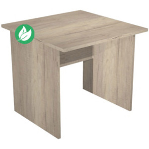 Bureau droit Pronto Bois - L.80 x P.80 cm - Plateau Chêne Canadien - Pieds panneaux Chêne Canadien Bureau droit Pronto Bois - L.80 x P.80 cm - Plateau Chêne Canadien - Pieds panneaux Chêne Canadien