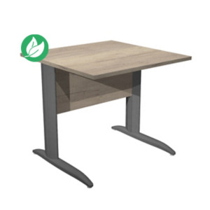 Bureau droit Pronto Métal - L.80 x P.80 cm - Plateau Chêne Canadien - Pieds L Anthracite Bureau droit Pronto Métal - L.80 x P.80 cm - Plateau Chêne Canadien - Pieds L Anthracite
