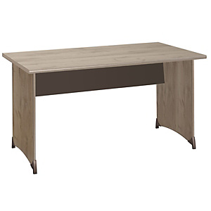 Bureau droit Sapporo - L.140 x P.80 cm - Pieds pleins - Chêne