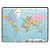 Bureau onderlegger wereldkaart 53 x 40 cm - 2