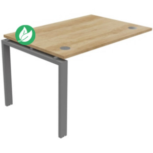 Bureau suivant E-link L.120 x P.80 cm - Plateau Chêne Nebraska - Pieds Aluminium Bureau suivant E-link L.120 x P.80 cm - Plateau Chêne Nebraska - Pieds Aluminium