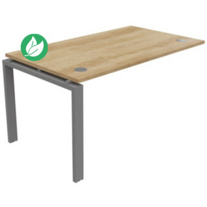 Bureau suivant E-link L.140 x P.80 cm - Plateau Chêne Nebraska - Pieds Aluminium Bureau suivant E-link L.140 x P.80 cm - Plateau Chêne Nebraska - Pieds Aluminium