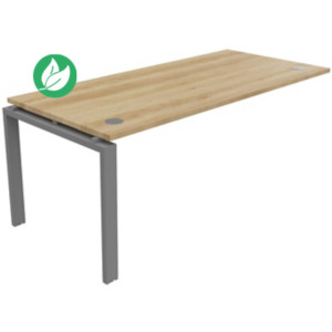 Bureau suivant E-link L.180 x P.80 cm - Plateau Chêne Nebraska - Pieds Aluminium Bureau suivant E-link L.180 x P.80 cm - Plateau Chêne Nebraska - Pieds Aluminium