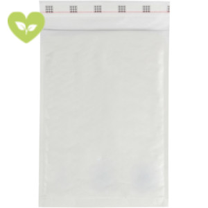 Busta imbottita a bolle d'aria, Con imbottitura a bolle d'aria e pellicola ad alto scorrimento, Autoadesiva, Carta Kraft, D1, 260 mm x 180 mm, Bianco (confezione 10 pezzi) Busta imbottita a bolle d'aria, Con imbottitura a bolle d'aria e pellicola ad alto scorrimento, Autoadesiva, Carta Kraft, D1, 260 mm x 180 mm, Bianco (confezione 10 pezzi)