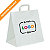 Busta Shopper Personalizzabile, Carta Kraft liscia, 27 x 29 x 17 cm, Bianco (confezione 250 pezzi) - 1