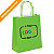 Busta Shopper Personalizzabile, Carta Kraft liscia, 36 x 41 x 12 cm, Verde Chiaro/interno bianco (confezione 200 pezzi) - 1