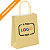 Busta Shopper Personalizzata, Carta Kraft liscia, 22 x 29 x 10 cm, Crema/interno bianco (confezione 300 pezzi) - 1