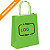 Busta Shopper Personalizzata, Carta Kraft liscia, 27 x 37 x 12 cm, Verde Chiaro/interno bianco (confezione 250 pezzi) - 1