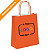 Busta Shopper Personalizzata, Carta Kraft liscia, 36 x 41 x 12 cm, Arancio/interno bianco (confezione 200 pezzi) - 1