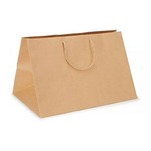 Busta Shopper Take Away, 36 x 32 x 22 cm, Carta Kraft, Avana (confezione 50 pezzi)