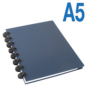 M by Staples ARC Cuaderno personalizable, A5, rayado, 60 hojas, discos de 19 mm, cubierta polipropileno, azul M by Staples ARC Cuaderno personalizable, A5, rayado, 60 hojas, discos de 19 mm, cubierta polipropileno, azul