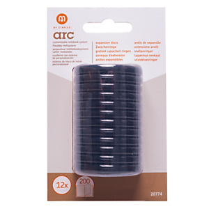 M by Staples ARC Discos de ampliación de 38 mm para cuaderno, Plástico, Negro M by Staples ARC Discos de ampliación de 38 mm para cuaderno, Plástico, Negro