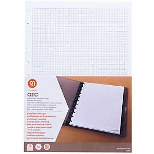 M by Staples ARC Recambio de hojas, A4, 11 taladros para archivador, cuadriculado, 50 hojas M by Staples ARC Recambio de hojas, A4, 11 taladros para archivador, cuadriculado, 50 hojas