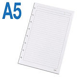 M by Staples ARC Recambio de hojas, A5, 8 taladros para archivador, rayado, 50 hojas M by Staples ARC Recambio de hojas, A5, 8 taladros para archivador, rayado, 50 hojas