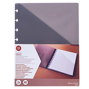 M by Staples Buste divisorie per blocco ARC, PPL, A5, Grigio (confezione 2 pezzi) M by Staples Buste divisorie per blocco ARC, PPL, A5, Grigio (confezione 2 pezzi)