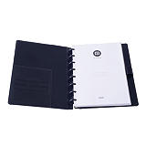 M by Staples Cuaderno ARC, A5, 60 hojas, 100 g/m², con rayas, tapa de piel, negro M by Staples Cuaderno ARC, A5, 60 hojas, 100 g/m², con rayas, tapa de piel, negro