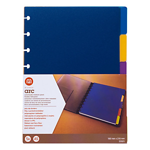 M by Staples Separador en blanco, A5, polipropileno, 5 pestañas, colores surtidos M by Staples Separador en blanco, A5, polipropileno, 5 pestañas, colores surtidos